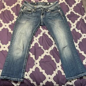 miss me jeans only; cuffed capri